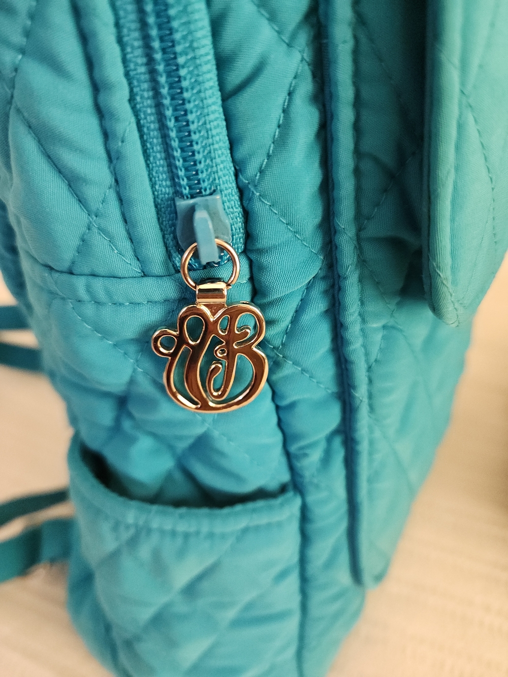 Vera Bradley Quilted Medium Teal Backpack